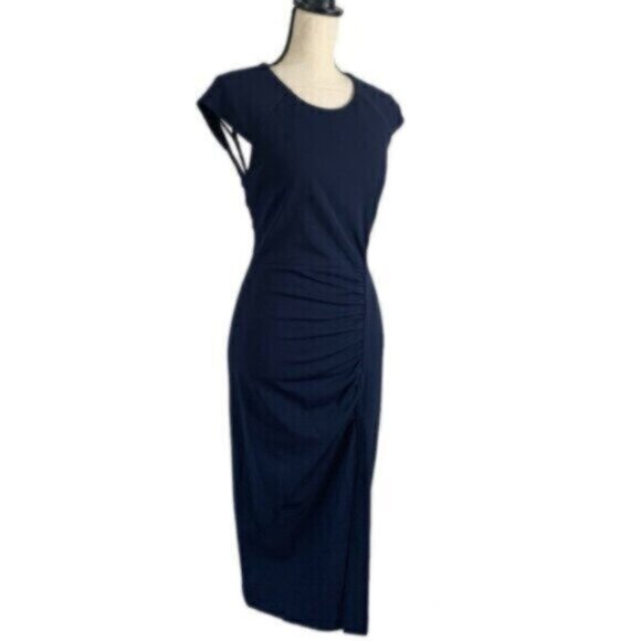 NWT Calvin Klein Side-Ruched Scuba Crepe Sheath Dress - Picture 7 of 17